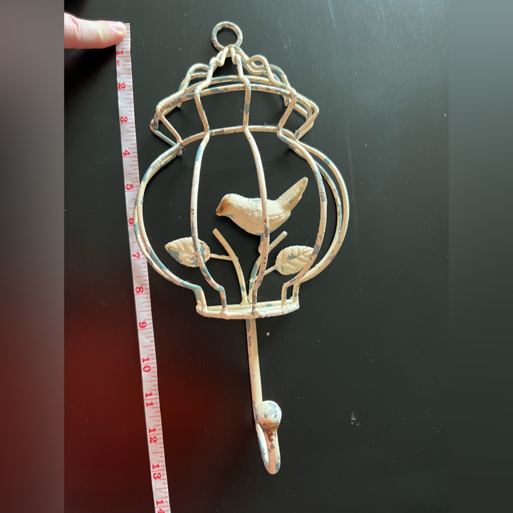 Vintage/Antique Bird in a Cage Wall Hook - Picture 4 of 8